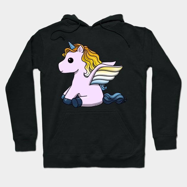 Aroace Unicorn Hoodie by Art by Veya